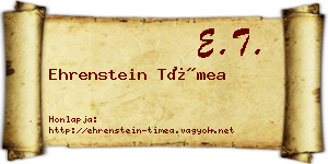Ehrenstein Tímea névjegykártya